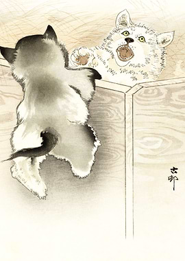 Two playing dogs Ohara