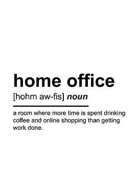 Home Office Text Art