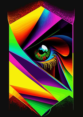 Green Eye Abstract Art