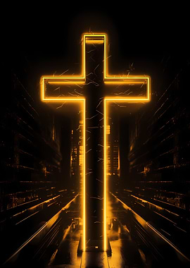 Golden Christian Cross 7