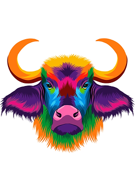 Buffalo head portrait