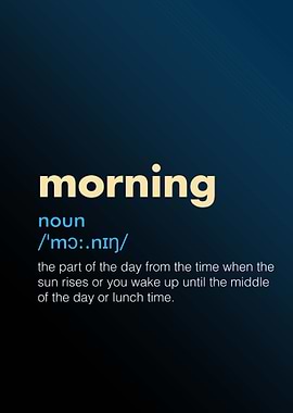 Morning Word Description