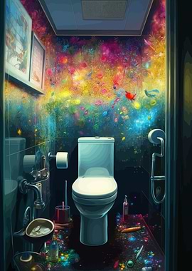 Hyperrealism Colorful WC