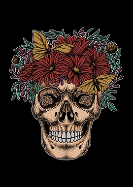 Crown Skull Illustration