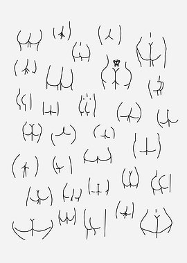 Funny butt Bathroom Art