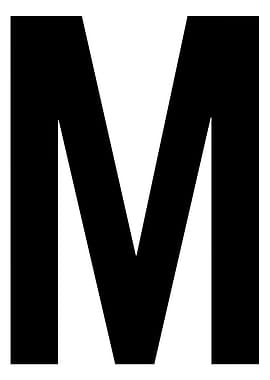 Letter M in black