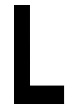 Letter L in black