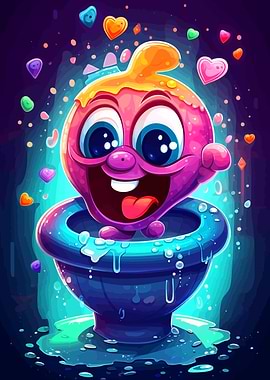Toilet Kawaii Cute Cartoon