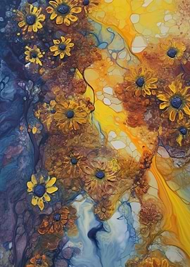 Abstract Sunflowers Flower