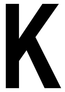 Letter K in black