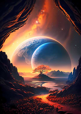 God Tree Planet Cosmos