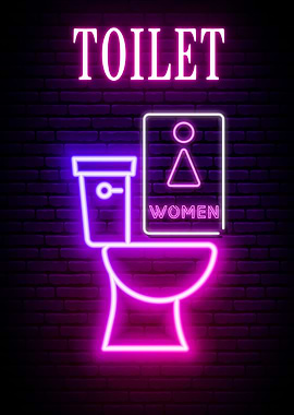 Toilet Women Neon