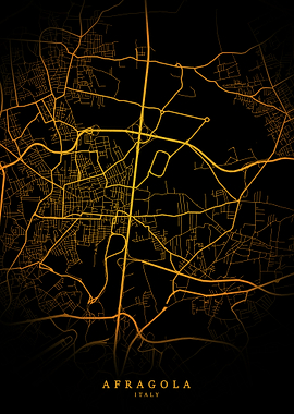 Afragola City Map Gold