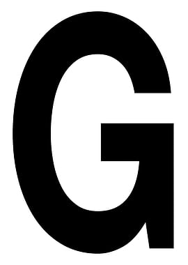 Letter G in black