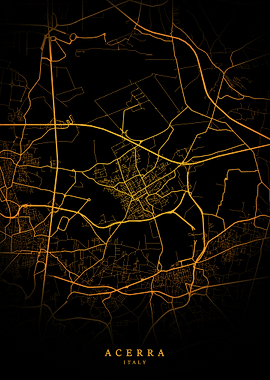 Acerra City Map Gold