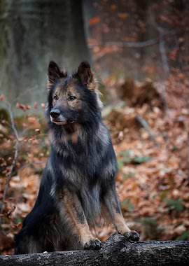 German Shepherd in autumn