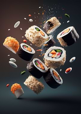 Sushi food japan