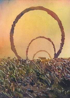 Watercolor landscape NC