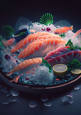 Sushi food japan
