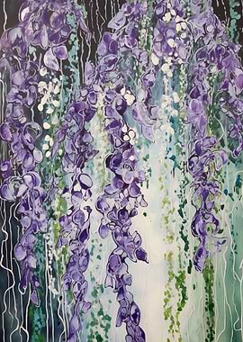 Purple Wisteria Floral