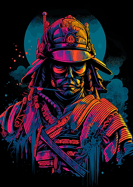 samurai synth wave colors