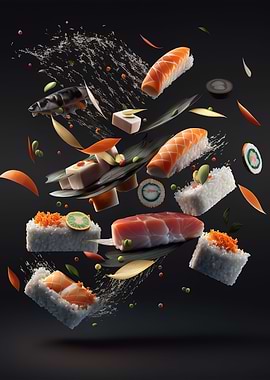Sushi food japan