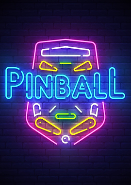 Pinball Decor Neon Gaming