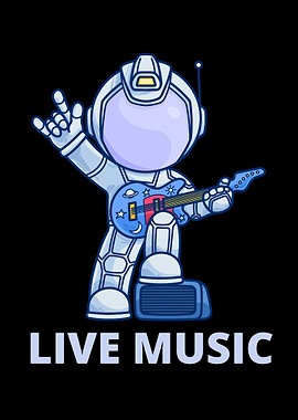 Astronaut Playing Music