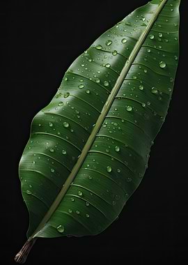 Rainy Banana Leaf