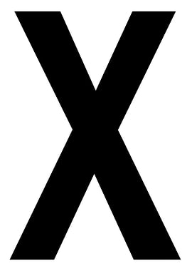 Letter X in black