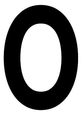 Letter O in black