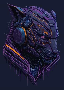 Cyberpunk Tiger