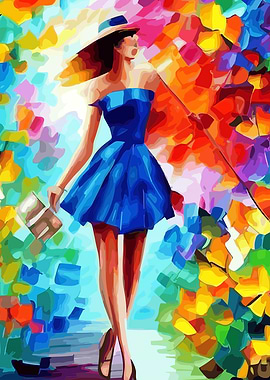 Fashion Girl Abstract Art