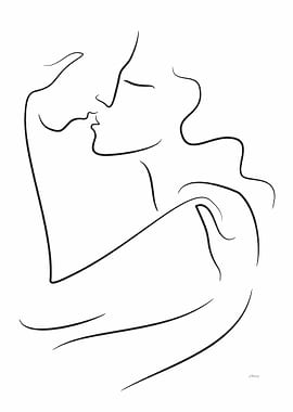 Man and woman kissing