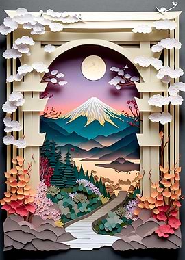 Abstract Japanese Colorful