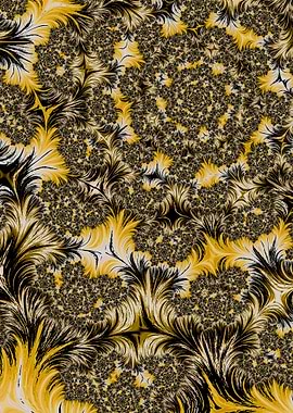 Trippy Bold Yellow Fractal