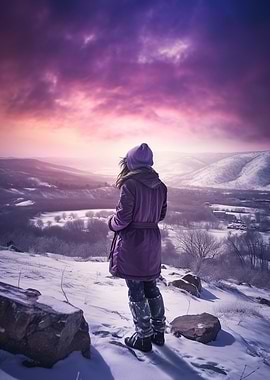 Snowy Mountain Landscape