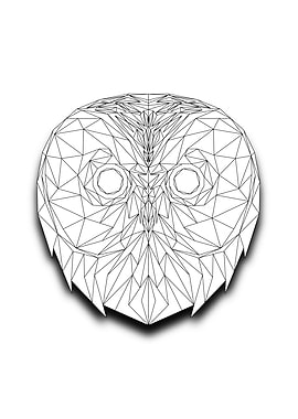 Owl Lowpoly Wireframe