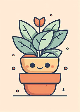 Cute Minimalist Pot Plant