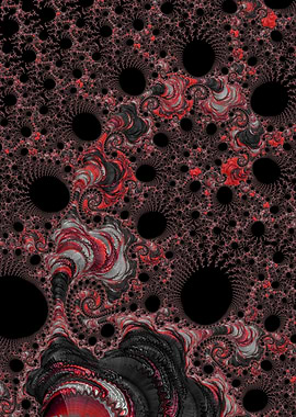 Trippy Red Spiral Fractal