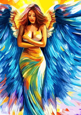 Crying Angel Abstract Art