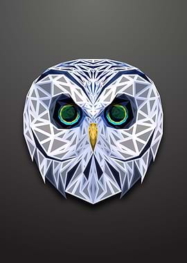 Owl Lowpoly Engraved