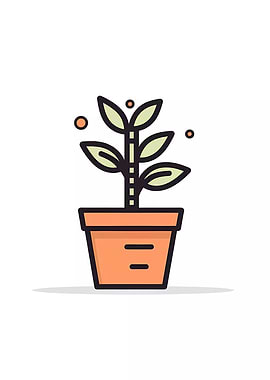 Cute Minimalist Pot Plant
