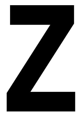 Letter Z in black