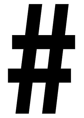 Hashtag Pound Sign