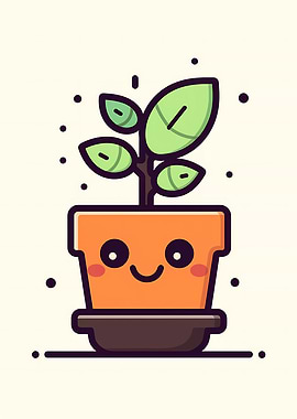 Cute Minimalist Pot Plant