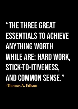Thomas A Edison Quote