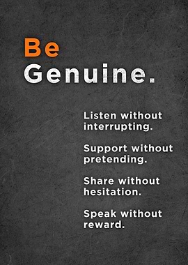 Be Genuine