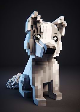 Husky 8bit Pixel