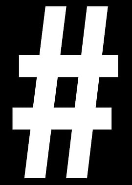 Hashtag Pound Symbol